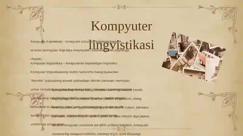 Kompyuter lingvistikasi tarmoqlari 4