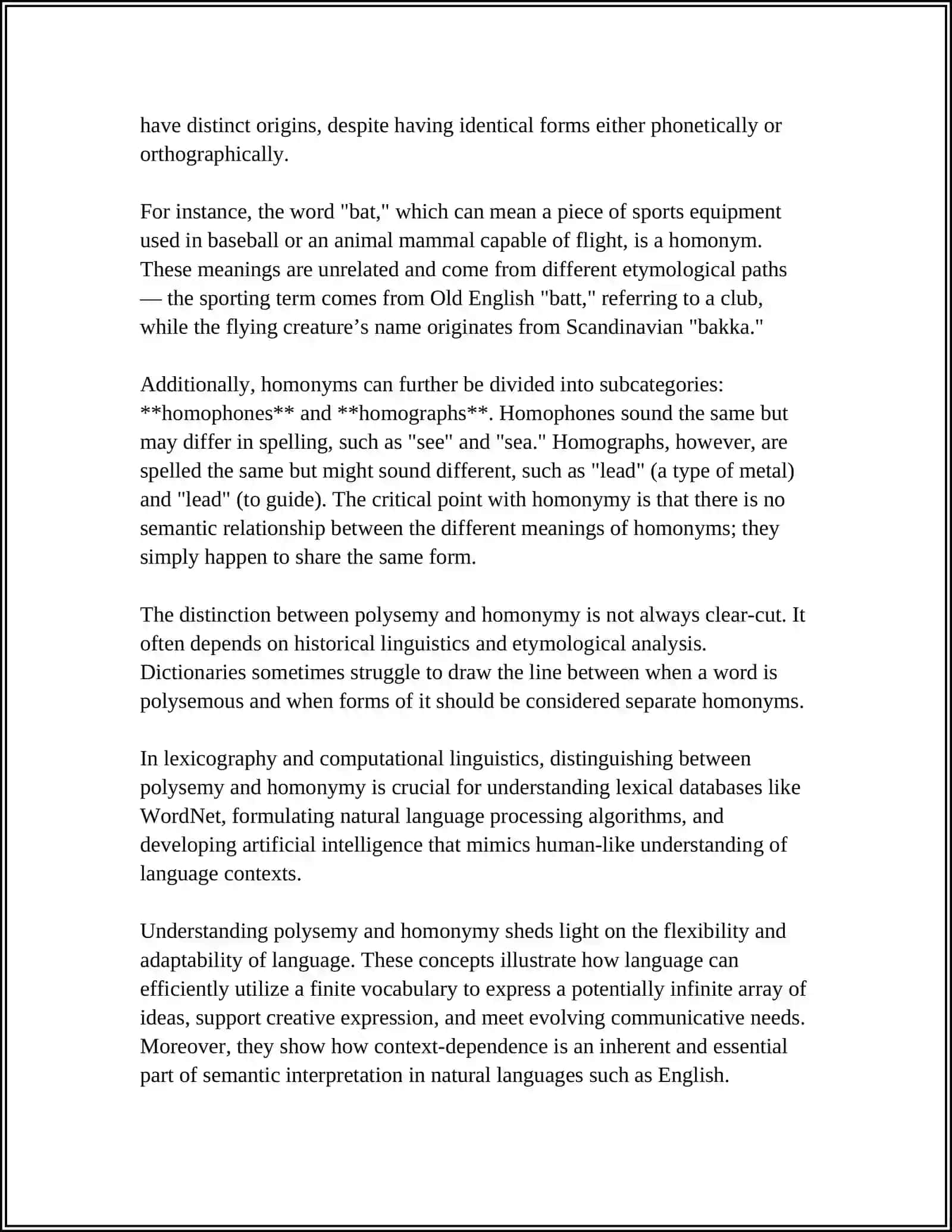 POLYSEMY AND HOMONYMY AS LINGUISTIC PHENOMENA 4