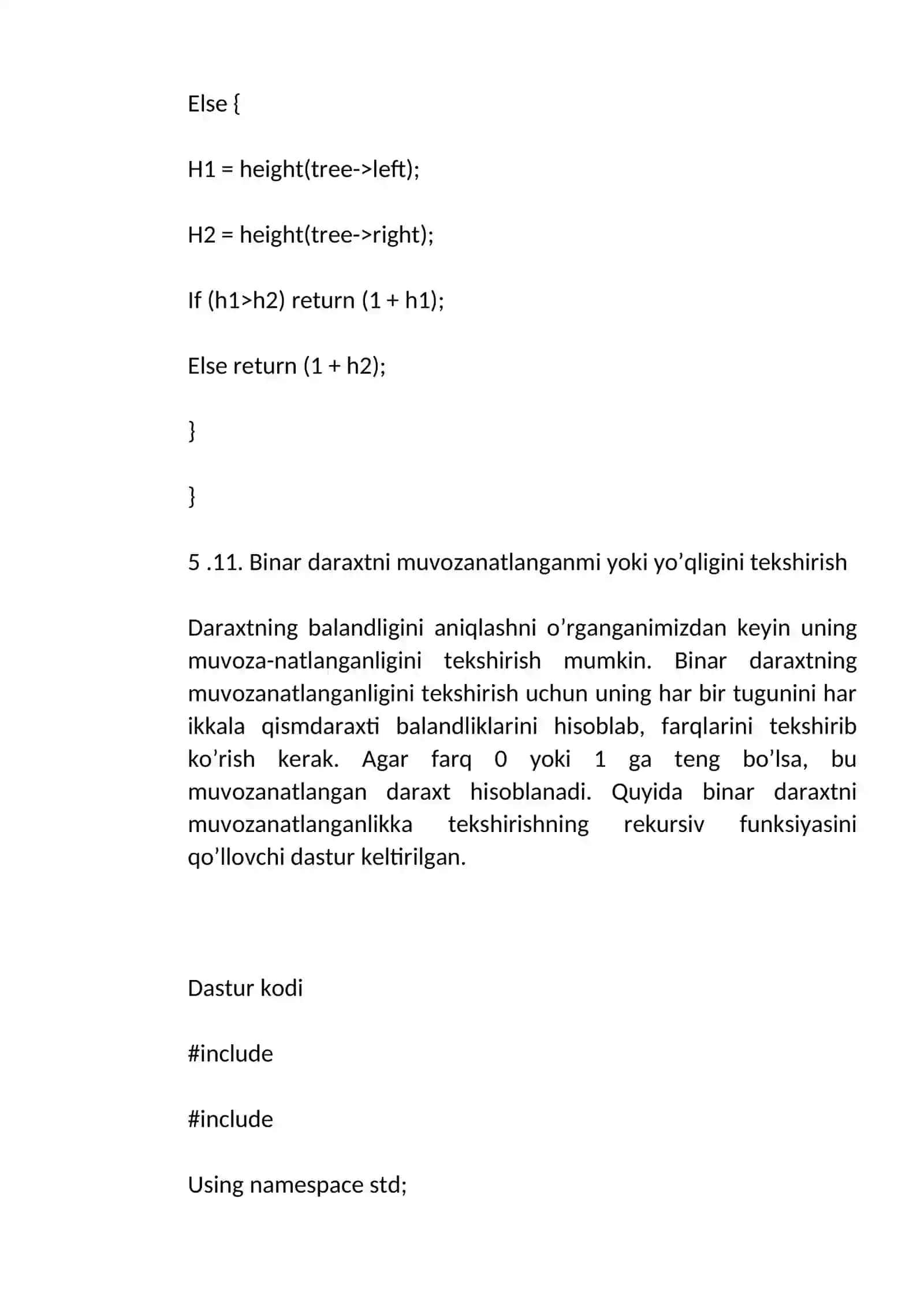 Muvozanatlangan binar daraxtlar 4