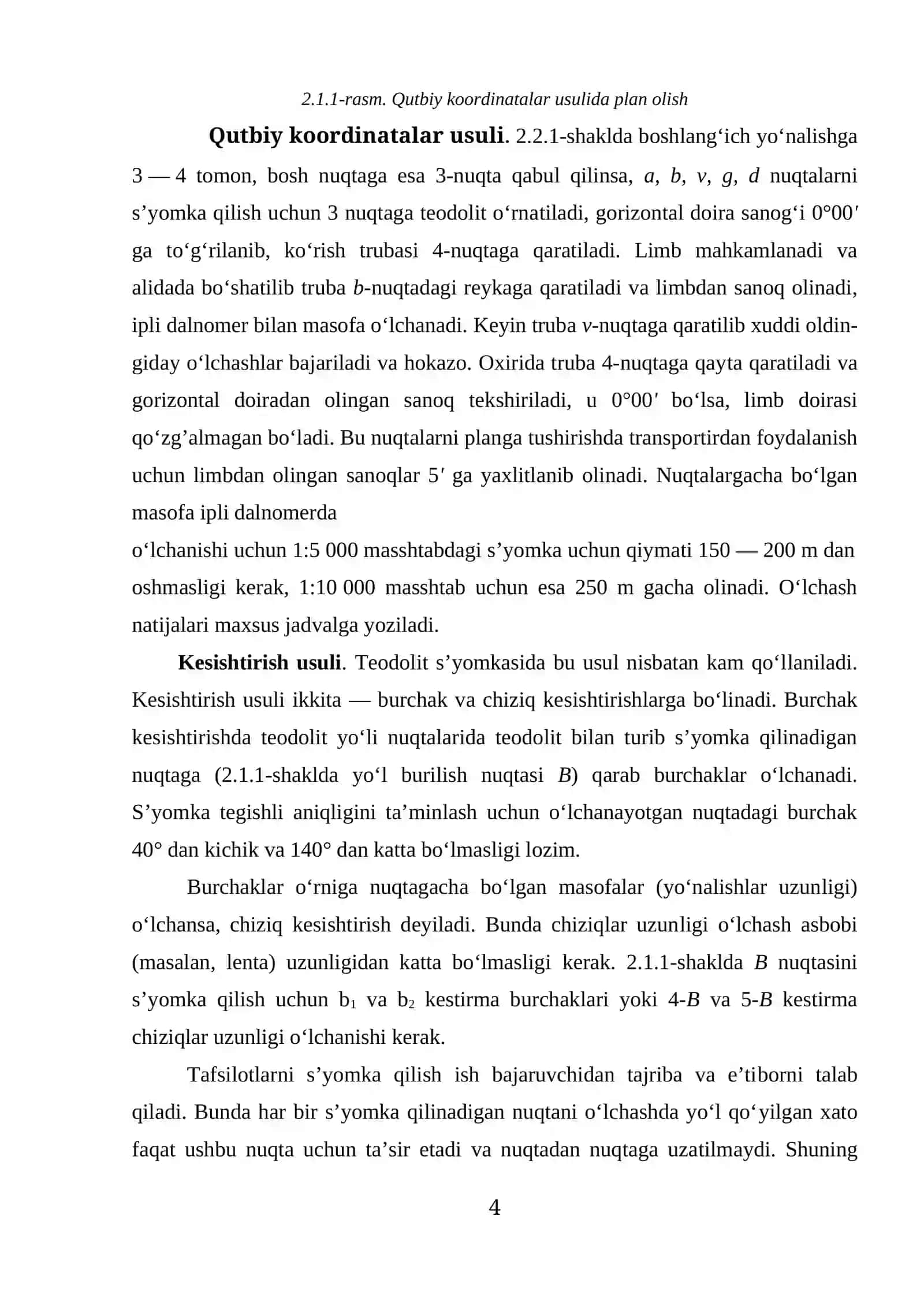 Teodolit syomkasi mohiyati 4