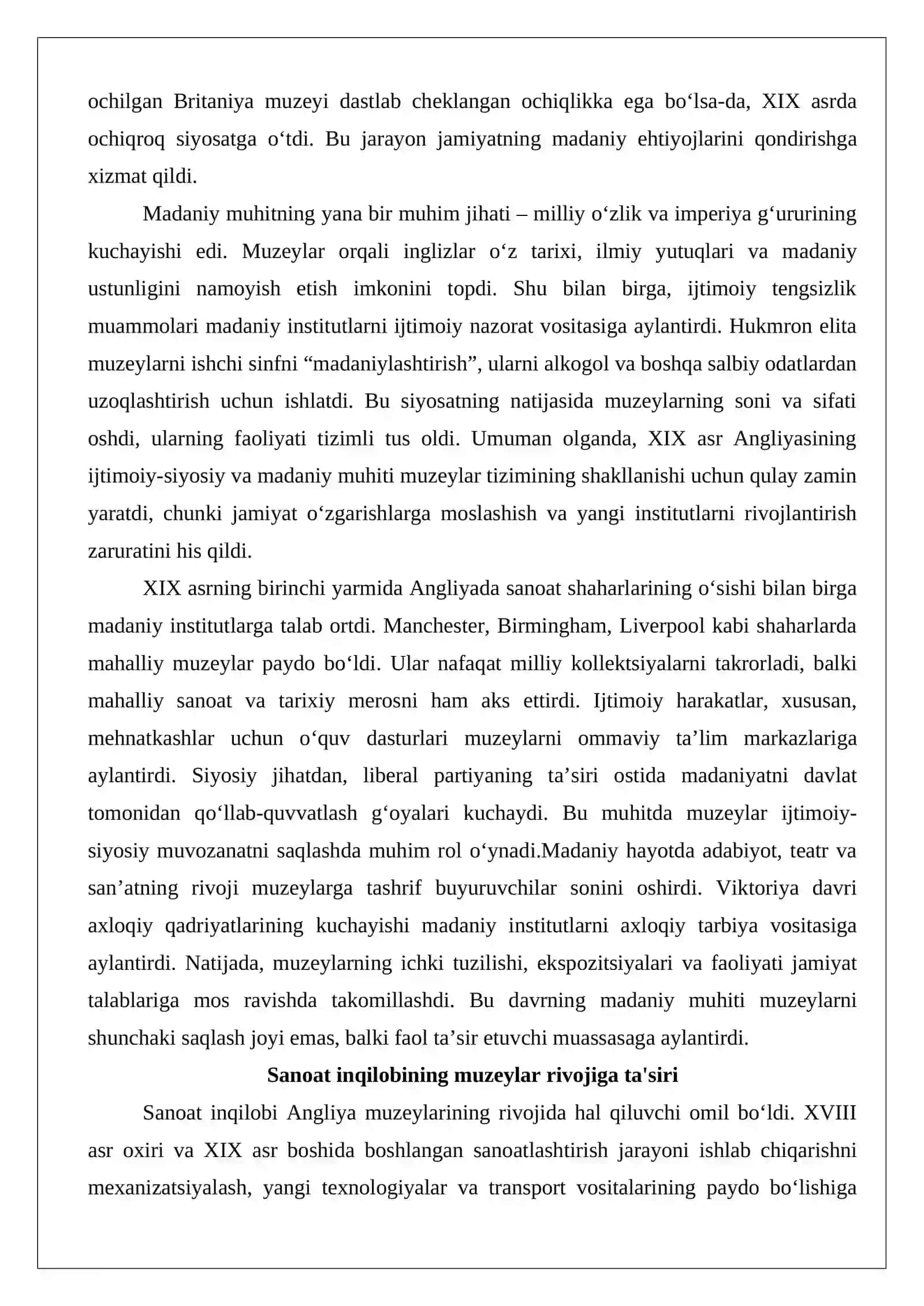 XIX asrda Angliya muzeylari taraqqiyoti 4