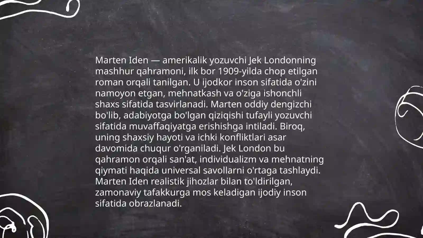Marten Idenning ijodiy izlanishlari 4