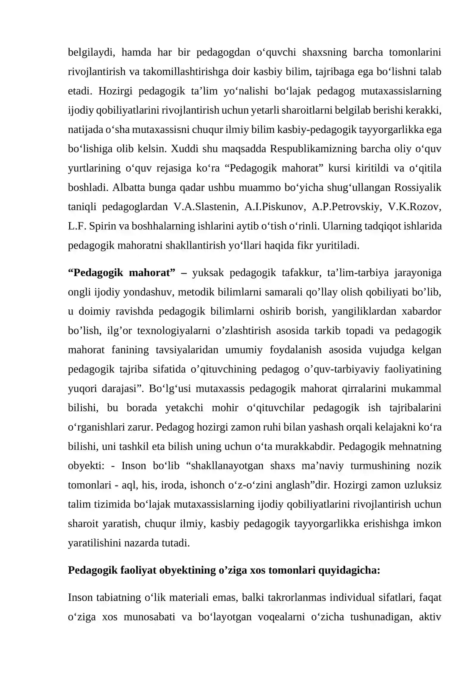 Mavzu: Pedagogik mahorat va kompetensiya mezonlari 4