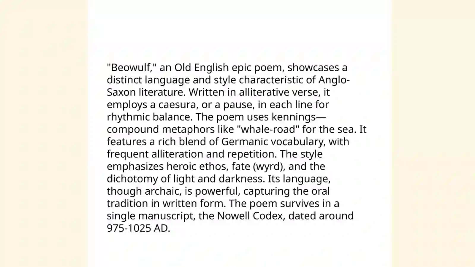 Old English literature(500-1100).Beowulf 4