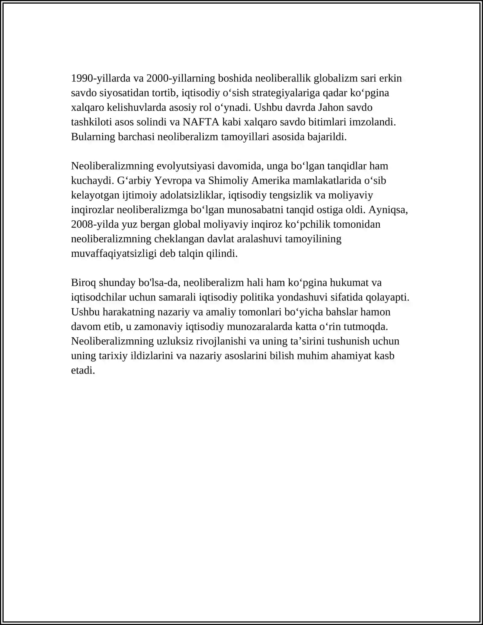 NEOLIBERALIZM IQTISODIY TALIMOTI 4