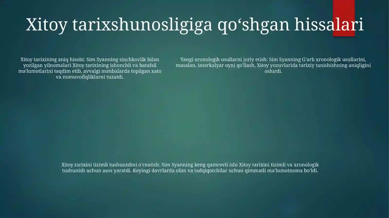 Xitoy Tarixchisi Sim Syan 4