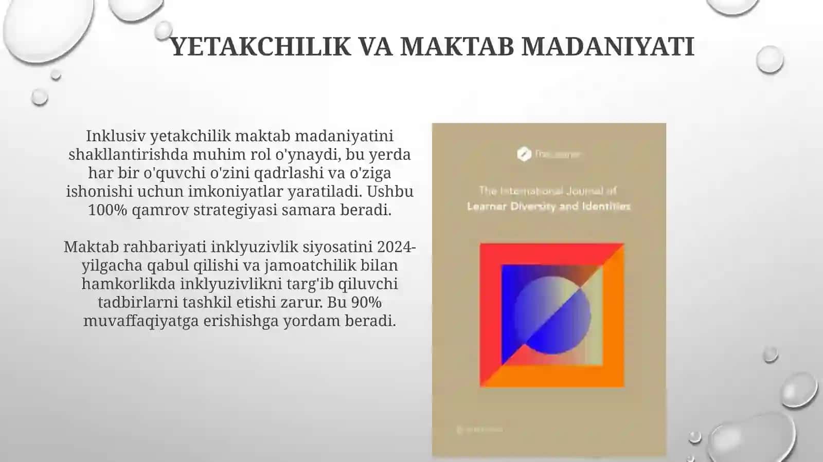 Inkluziv ta'limning tashkiliy shartlari 4