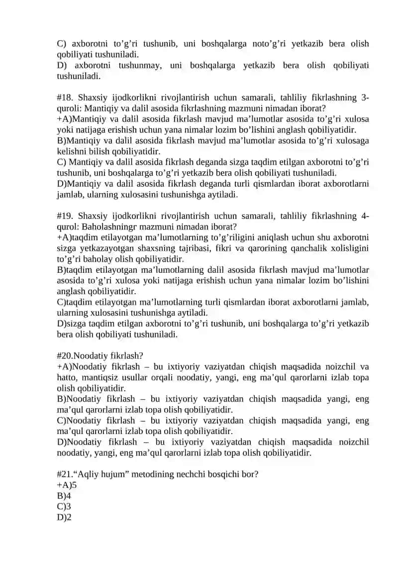 Kreativ fikrlash 4