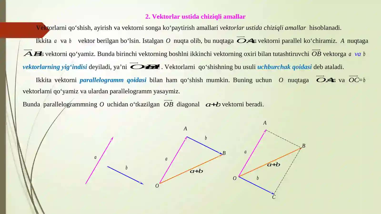 Vektorlar va Uch Vektorning Aralash Ko‘paytmasi 4