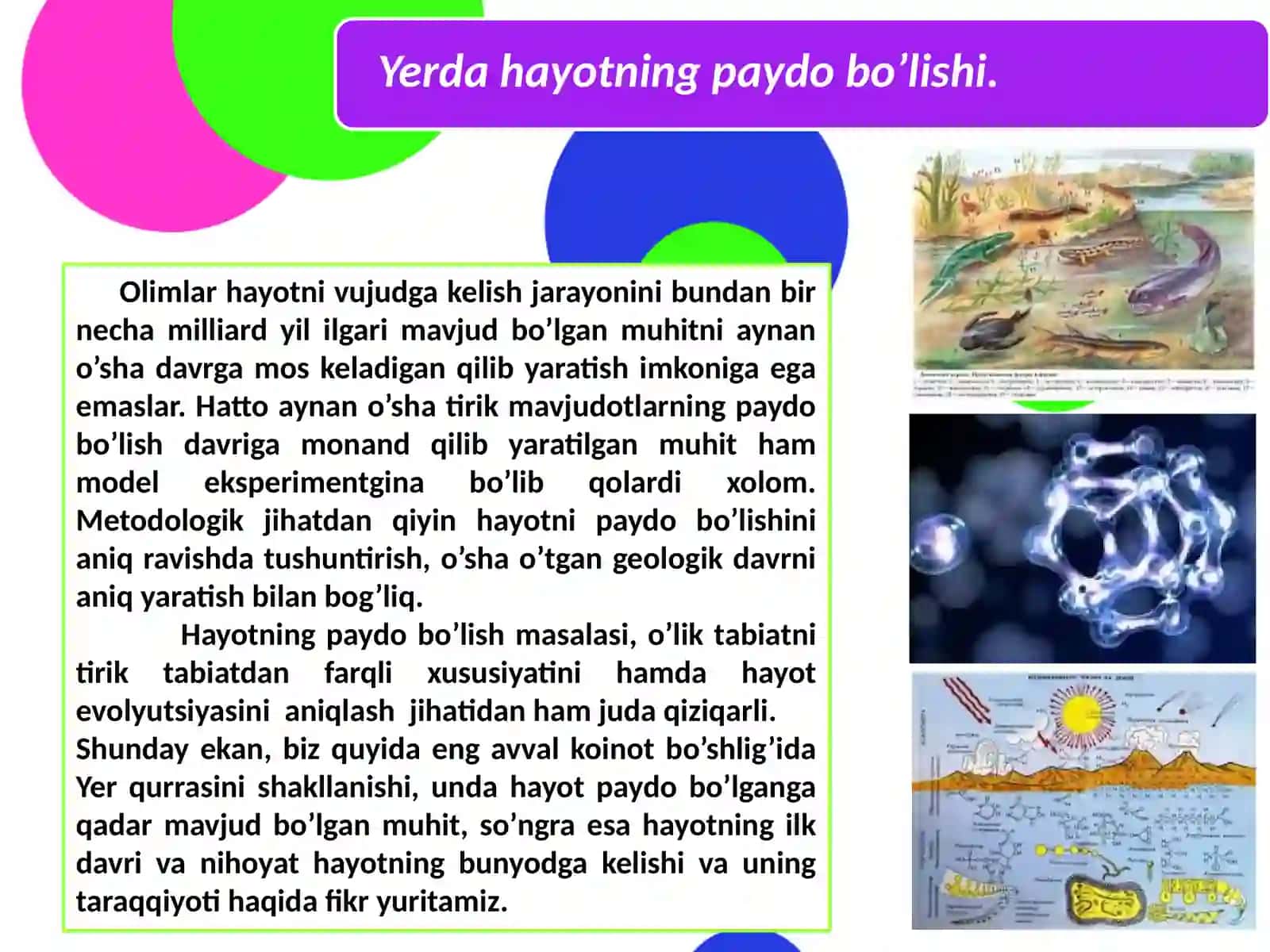 Yerda hayotni paydo bo’lishi 4