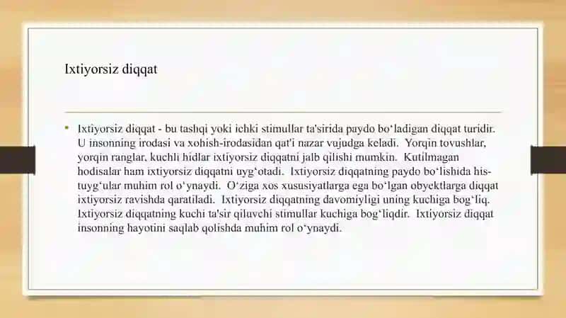 Diqqatning turlari va rivojlantirish usullari 4