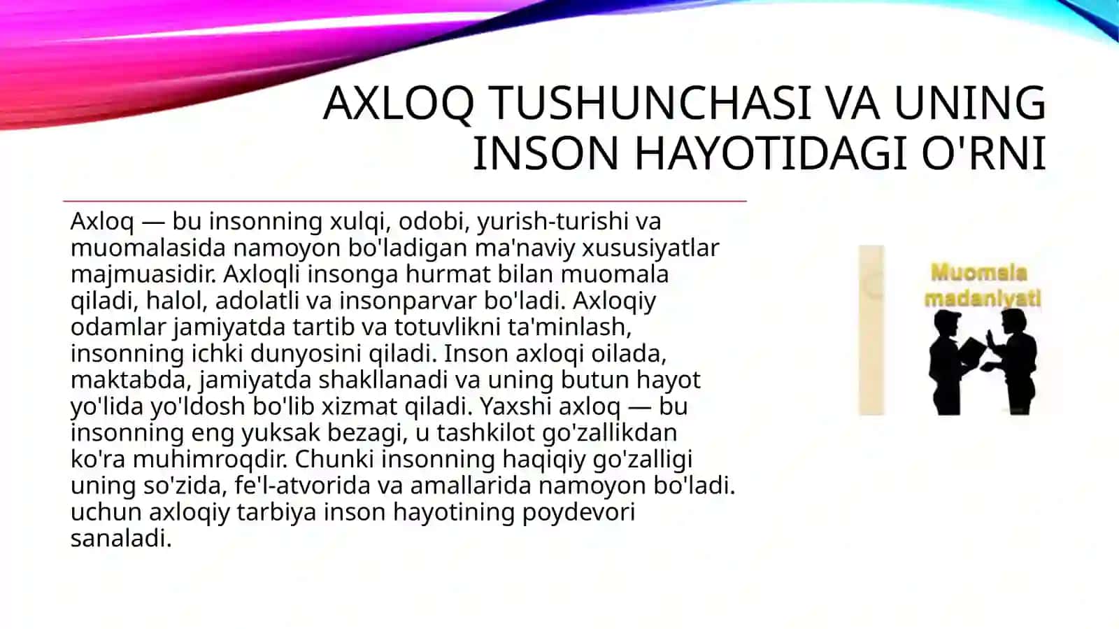 inson axloqi bilan go'zal reja 4