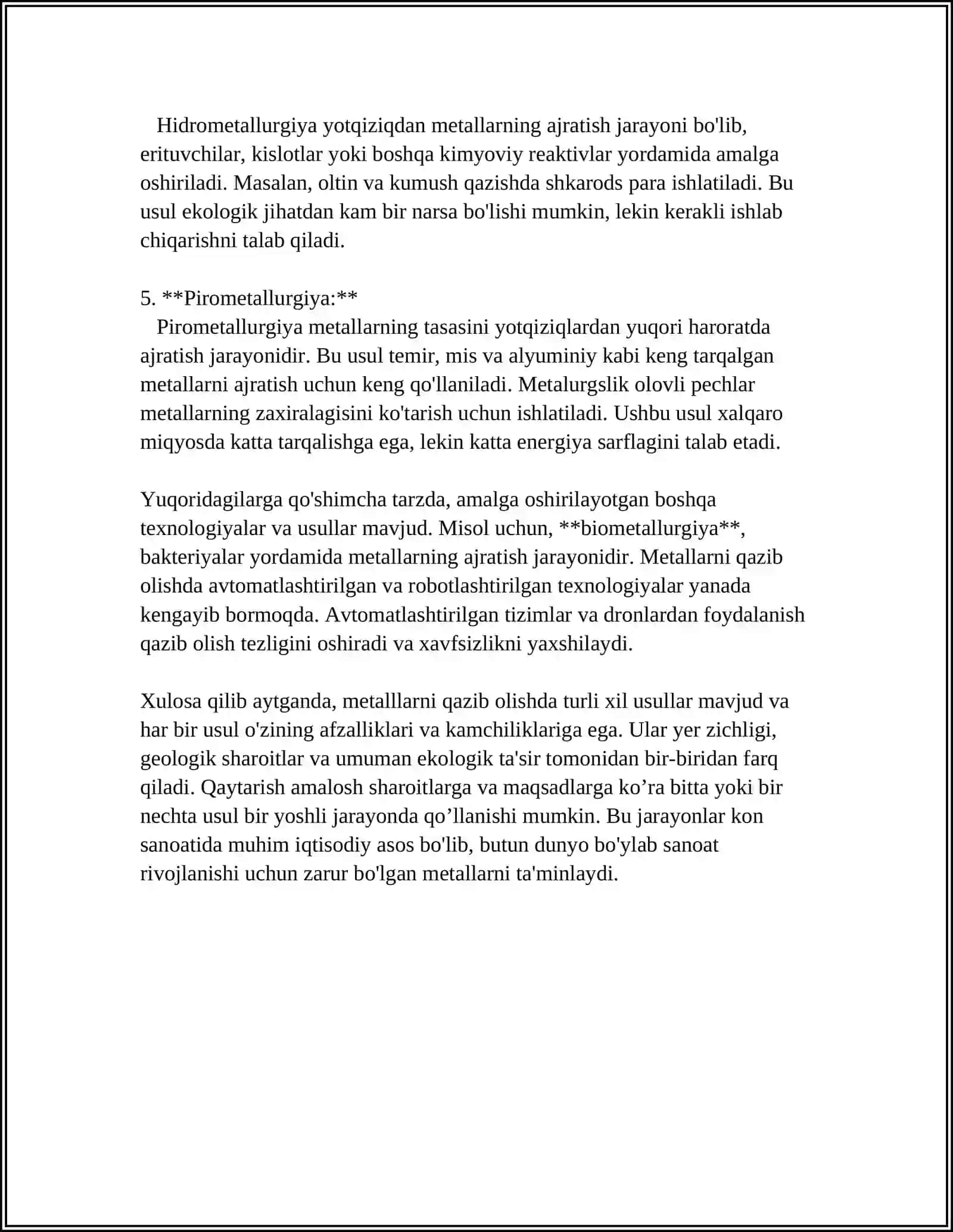 METALLMASLARNING UMUMIY OLINISH USULLARI 4