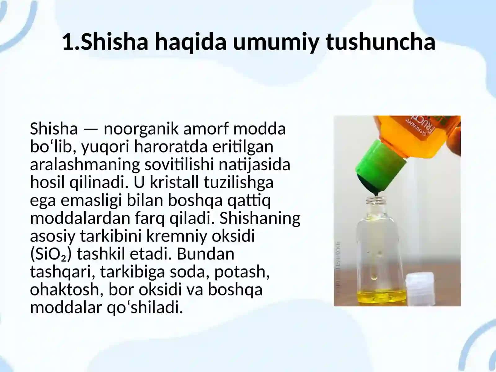 Yengil suyuqlanuvchi shisha olish 4