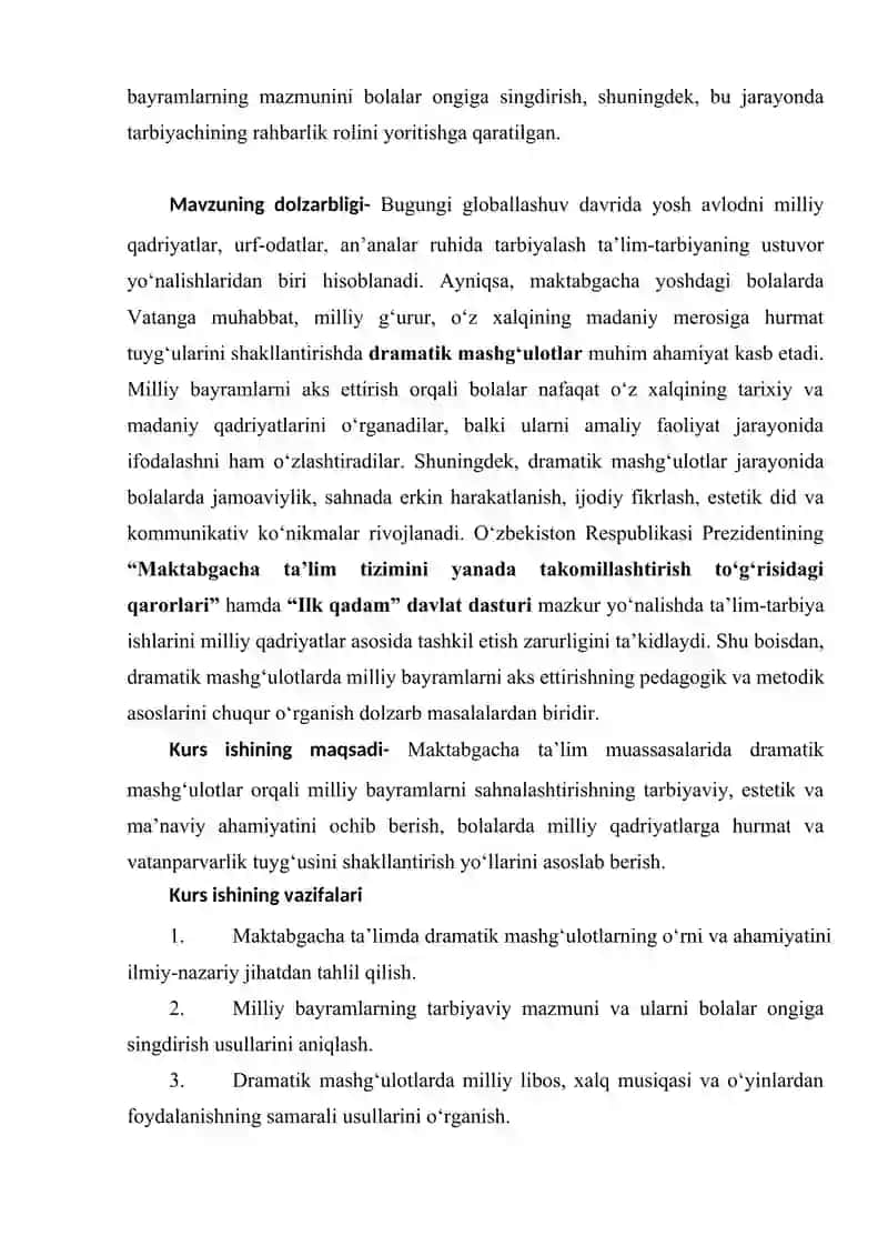 Dramatik mashgʻulotlarda milliy bayramlarni aks ettirish. 4
