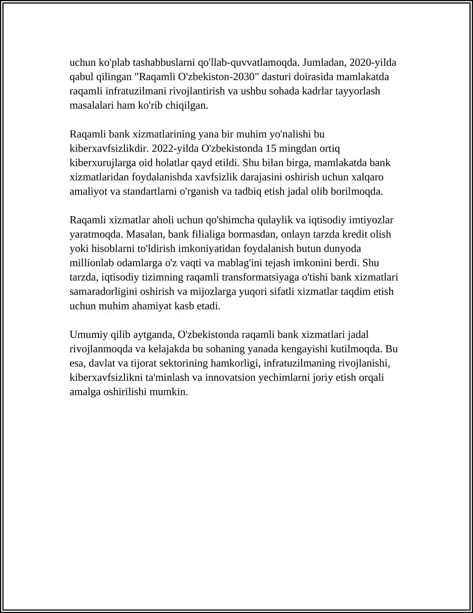 IQTISODIYOTDA RAQAMLI TEXNOLOGIYALARDAN FOYDALANISHNING YO'LLARI 4