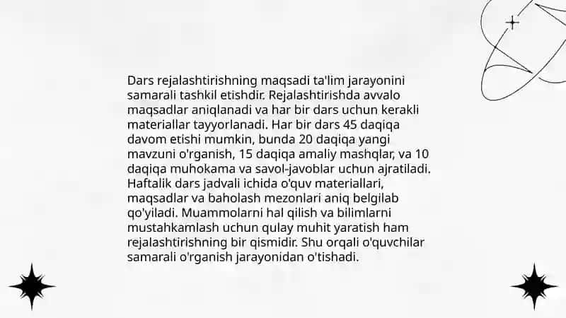 O'qituvchining tayyorgarligi: uning asosiy tarkibiy qismlari. 4