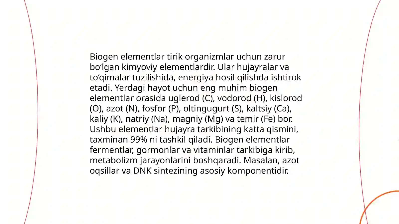 Biogen elementlar va ularning ahamiyati 4