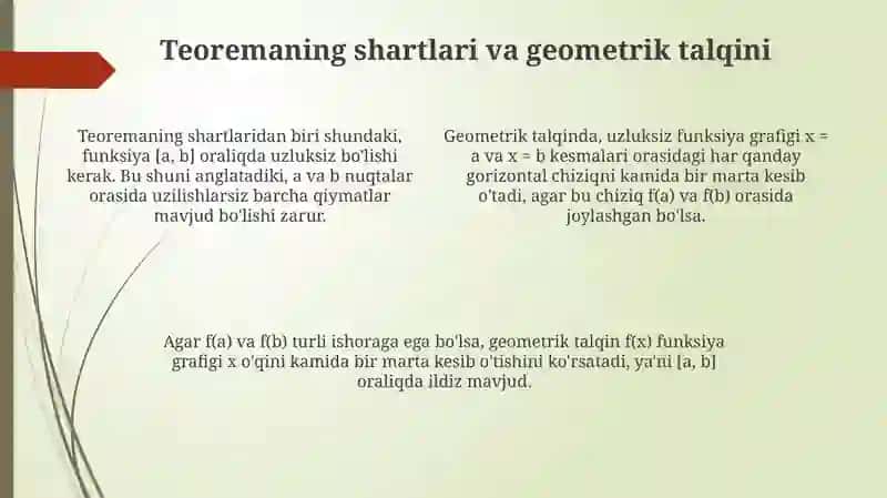Oʼta qiymat haqidagi teorema 4