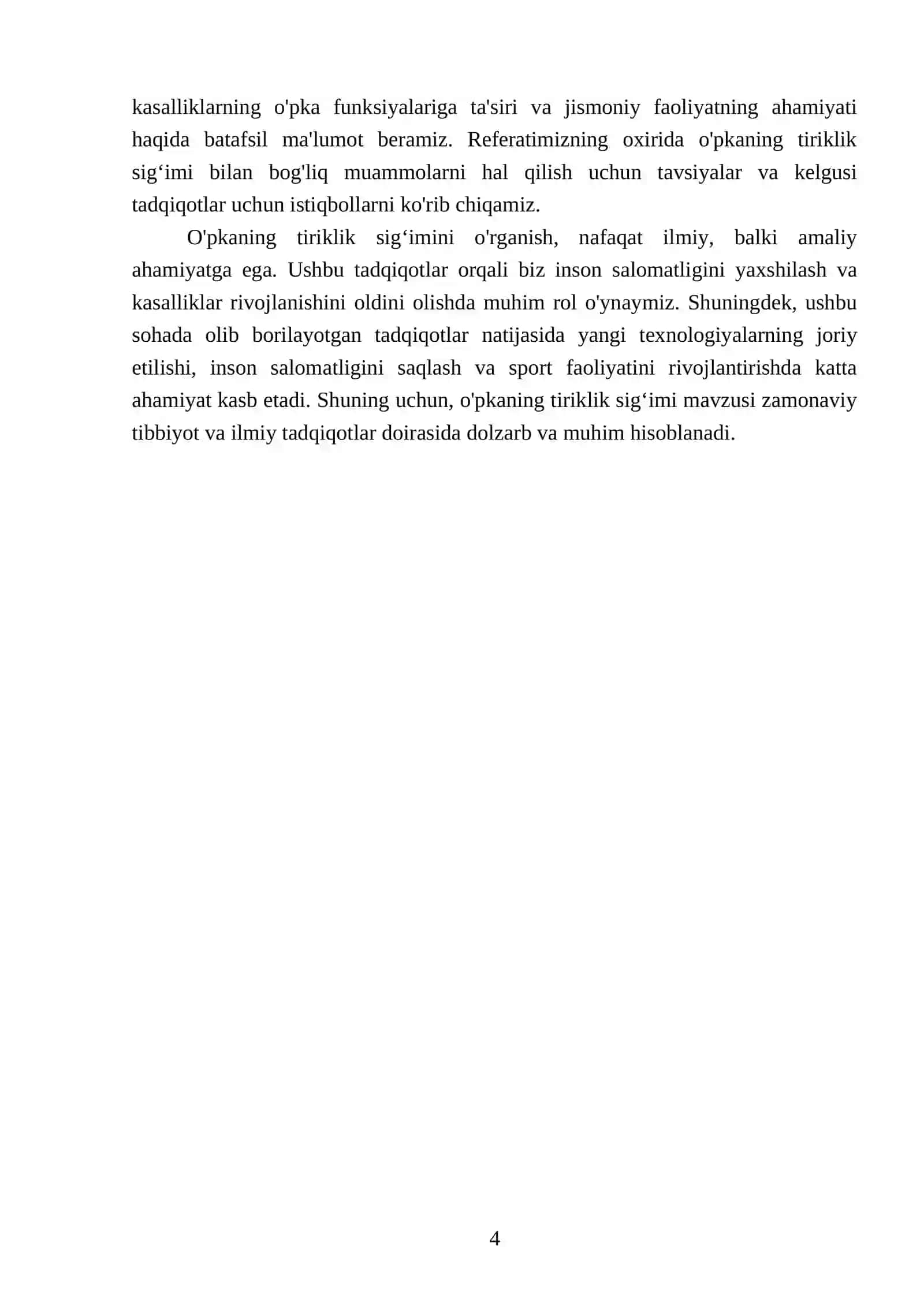 O'pkaning tiriklik sigʻimi 4