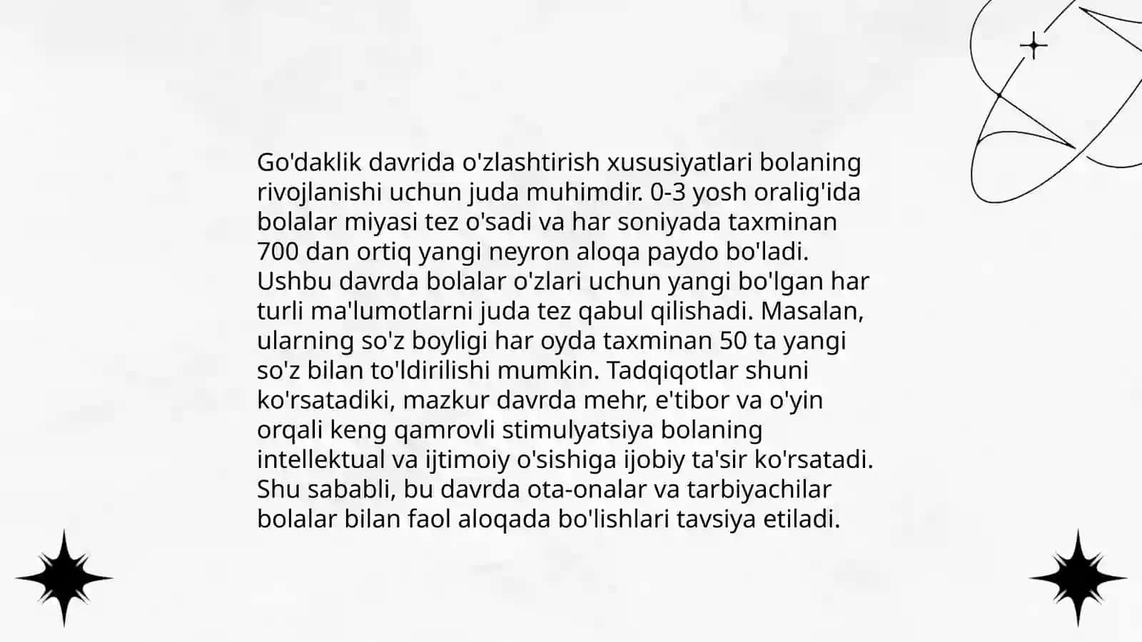 Turli yosh davrlarida o'zlashtirish xususiyatlari 4