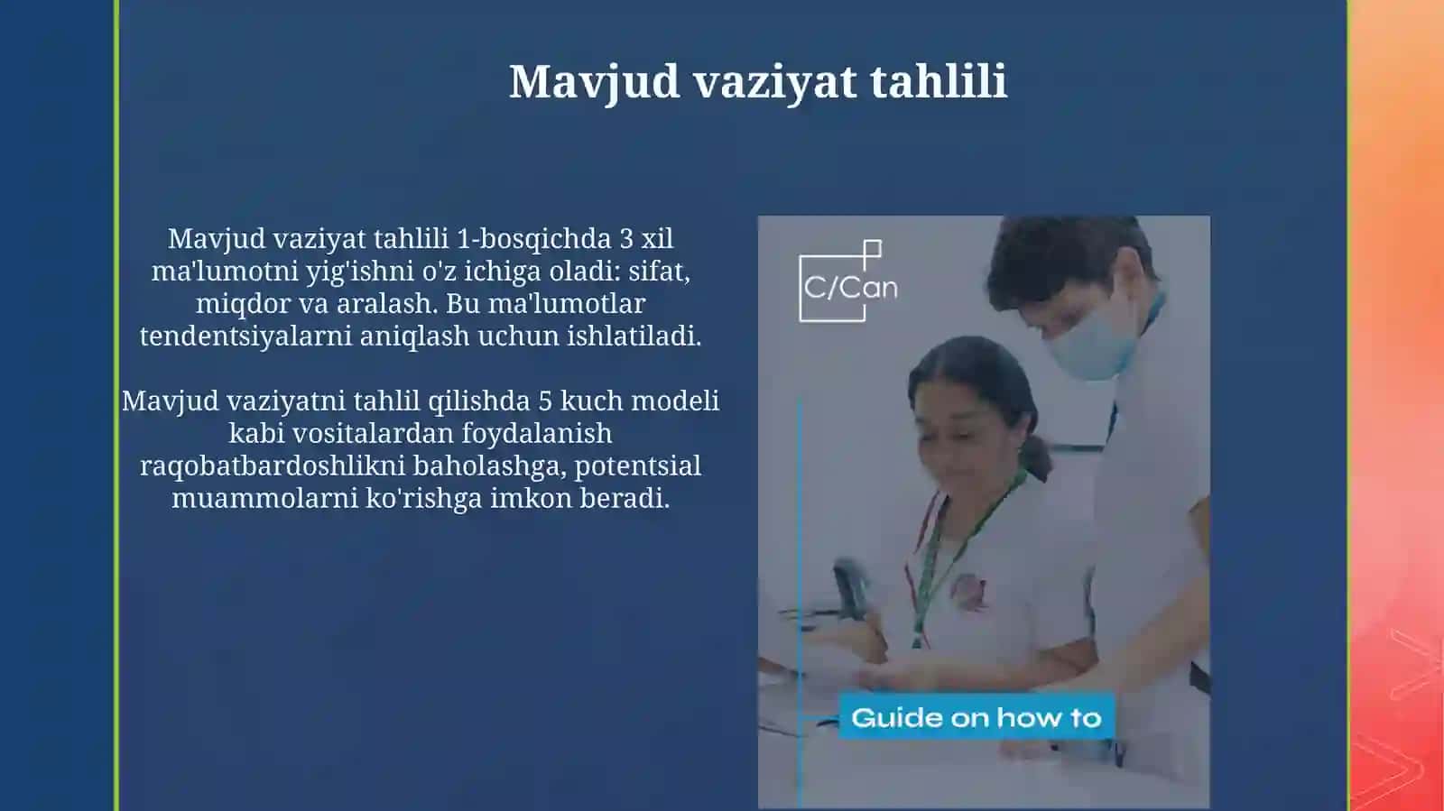 Yondashuvlarni ishlab chiqish va muommolarni aniqlash jarayoni 4