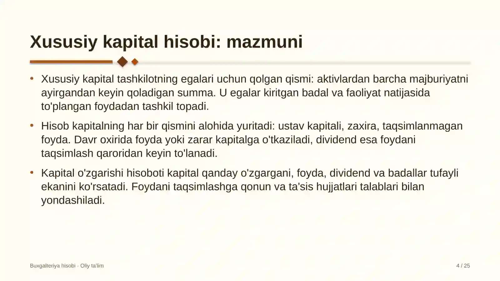 Asfalt-beton zavodlarida xususiy kapital hisobi 4