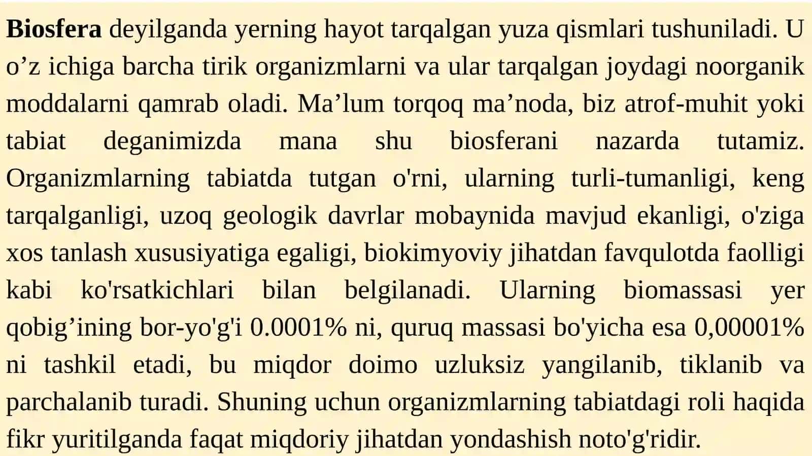 Biosferada kechadigan jarayonlar 4