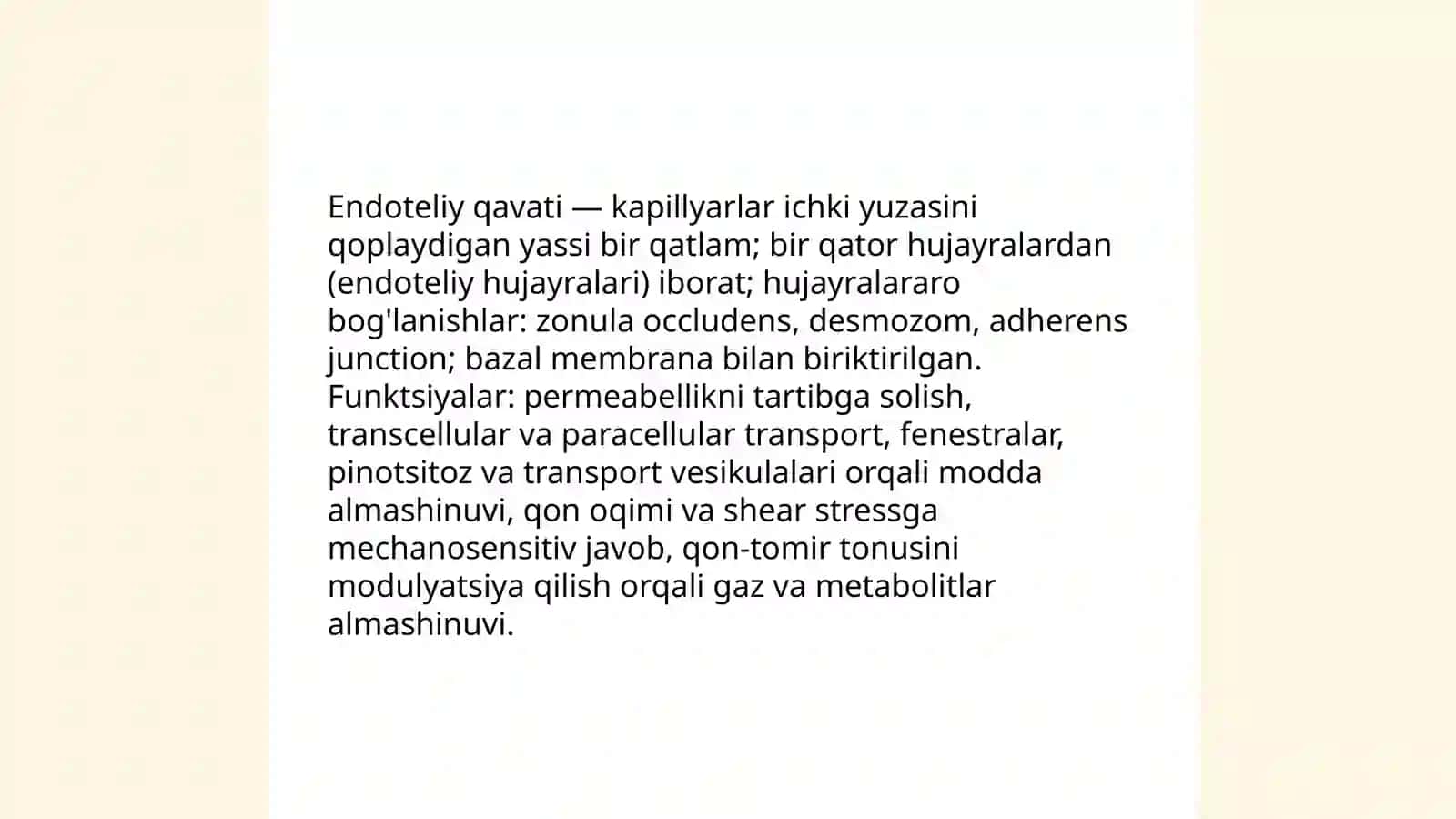 Qon tomirlari orqali moddalar almashishining biofizikaviy mexanizmi 4