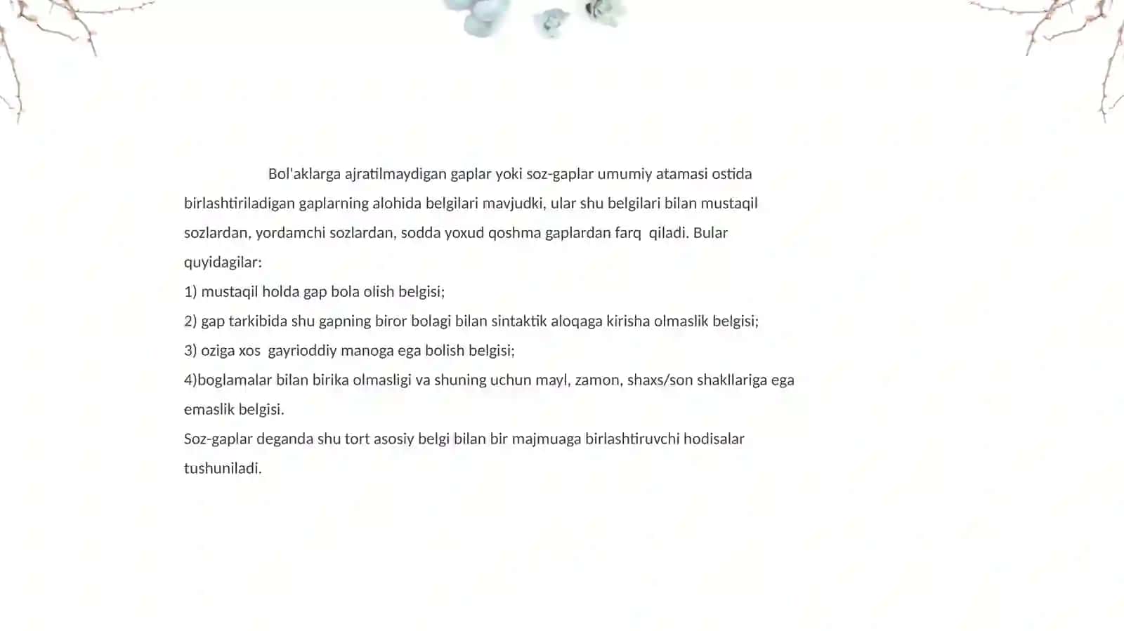 SO'Z-GAP TIZIMI HAQIDA 4