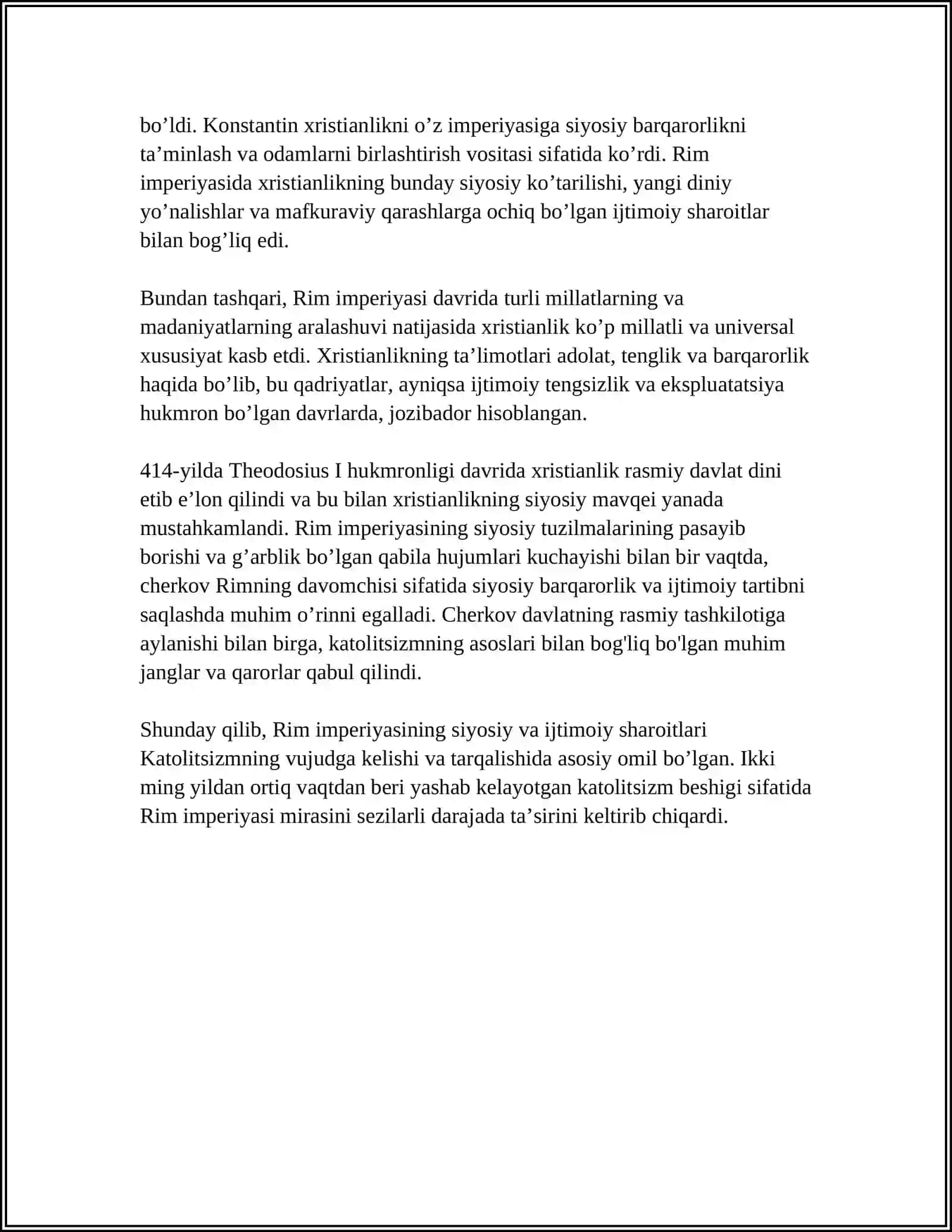 KATOLITSIZMNING VUJUDGA KELISH SABABLARI 4