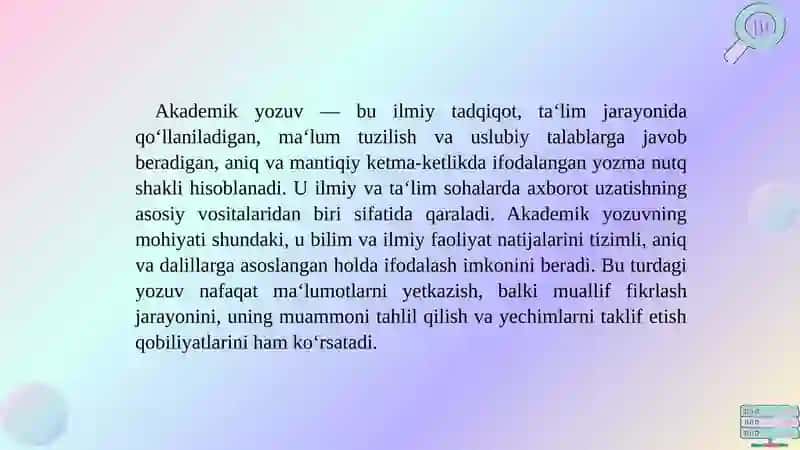 Akademik yozuv va axborot. Axborotning turlari va xususiyatlari 4
