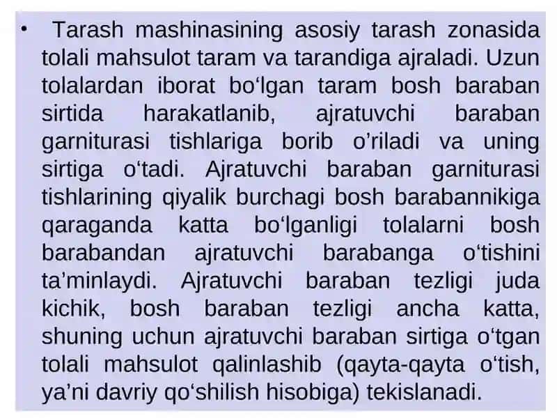 Taramni ajratish va pilta shakllantish 4