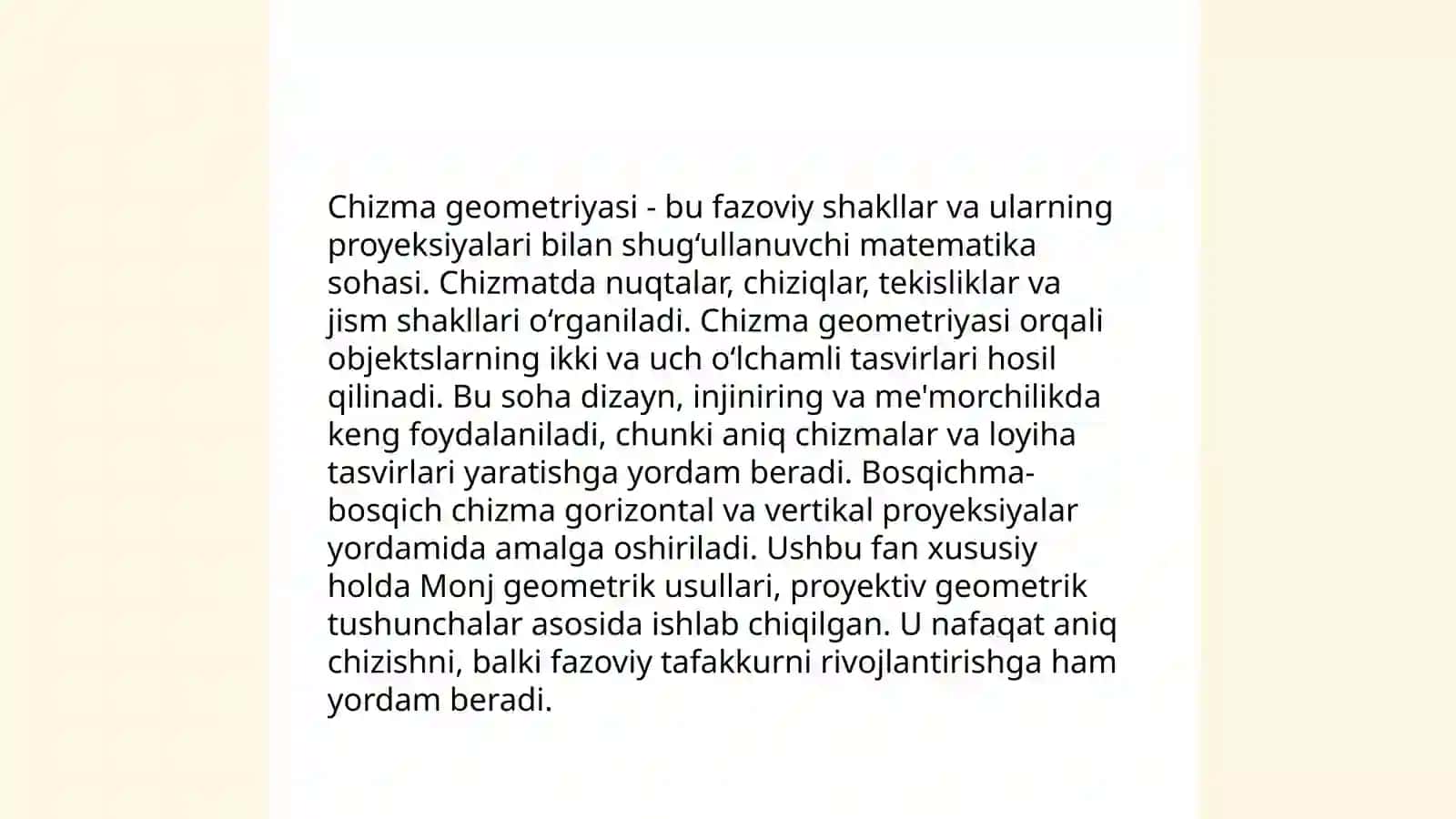 Oddiy chizmalar tahlili 4