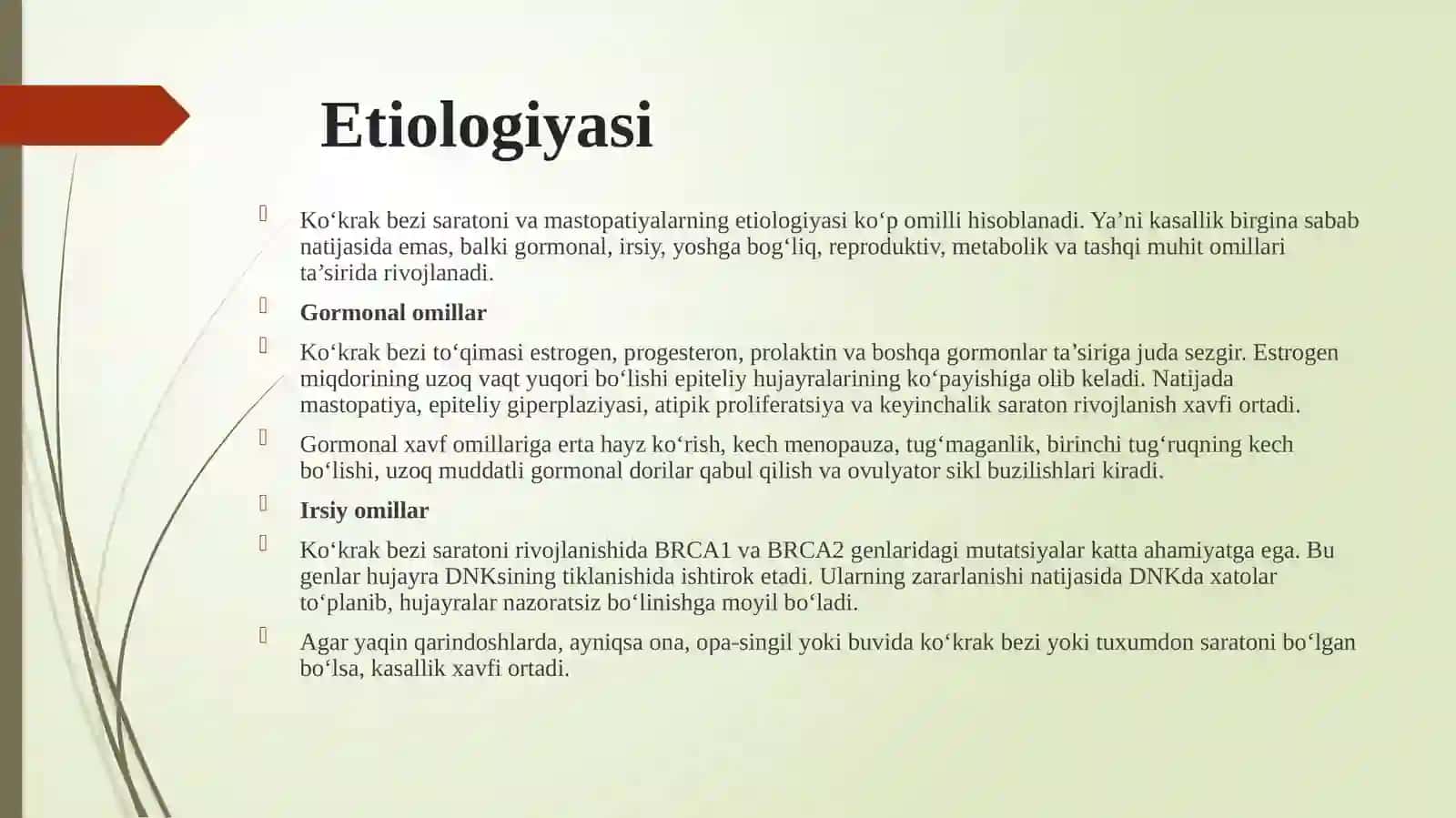 Ko‘krak bezi saratoni va mastopatiyalari 4