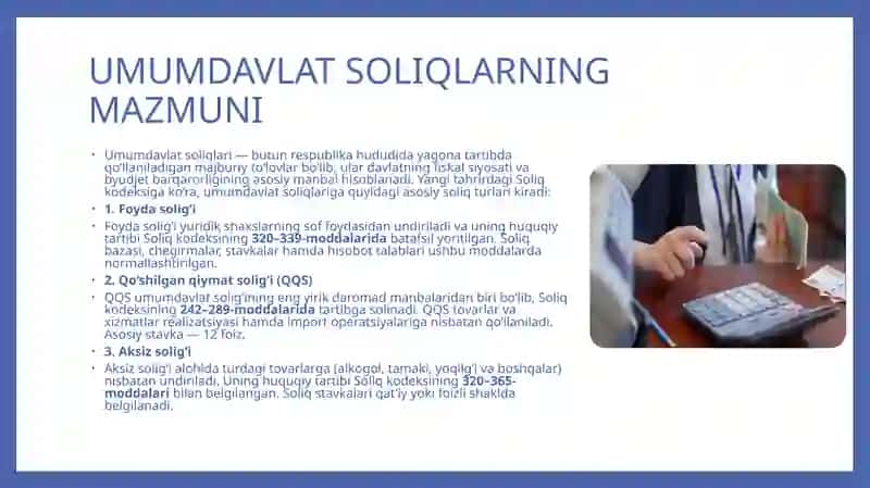 Umumdavlat soliqlarning iqtisodiy ahamiyati 4