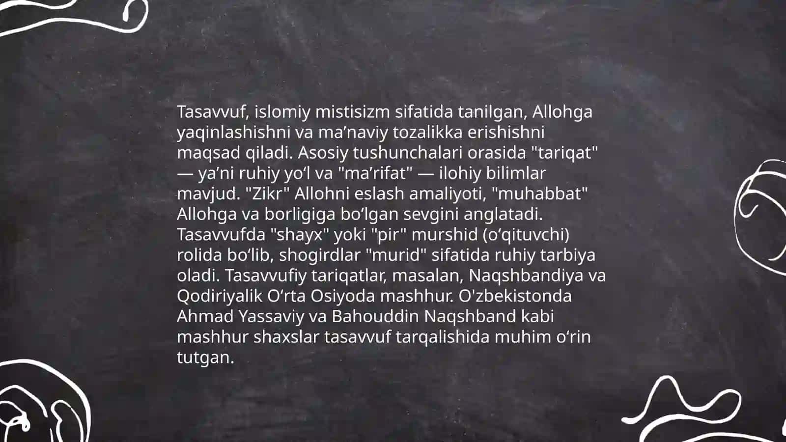 Tasavvuf taʼlimotlarining Sharq madaniyatiga ta`siri 4