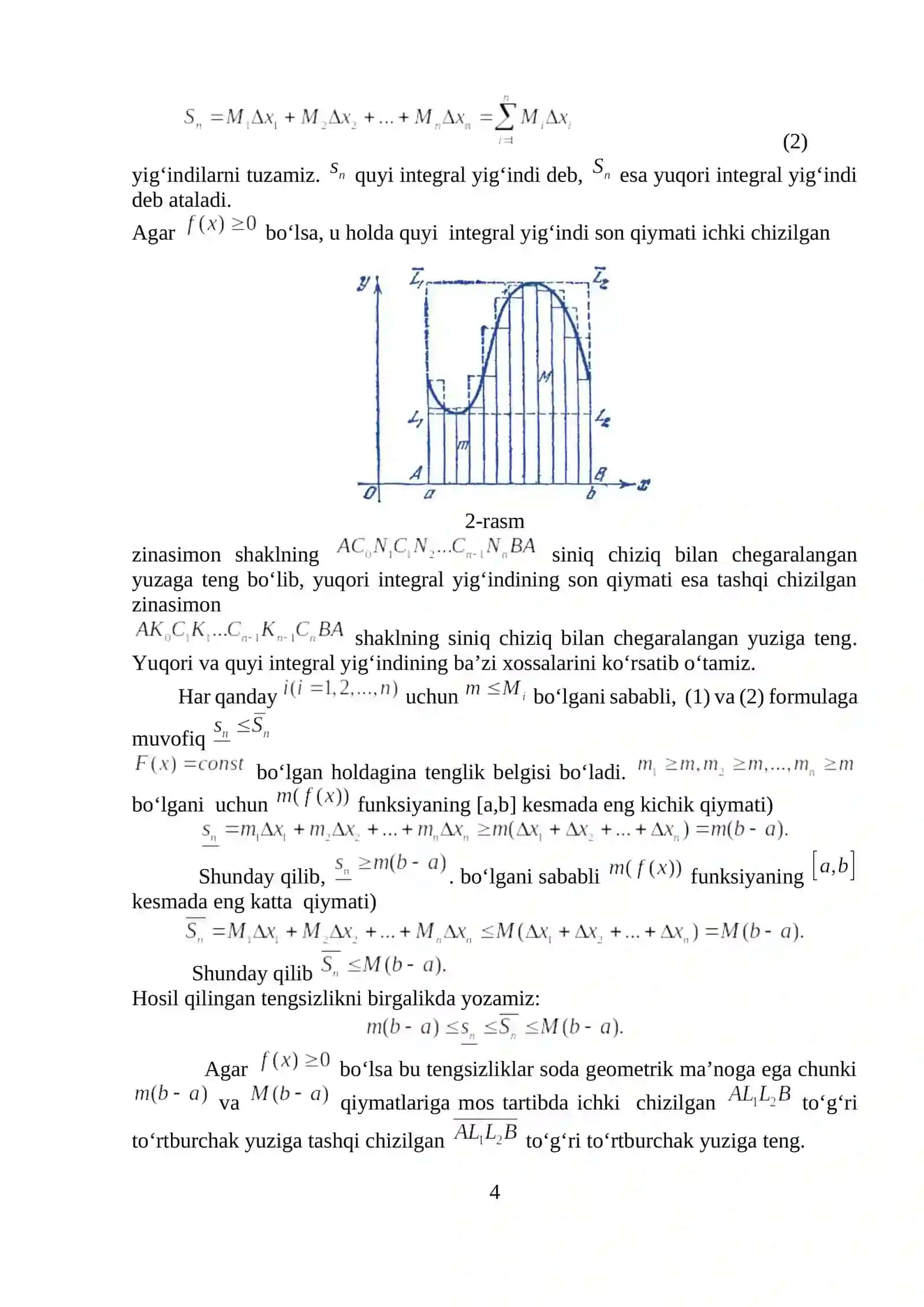 Aniq integrallarni taqribiy hisoblash 4