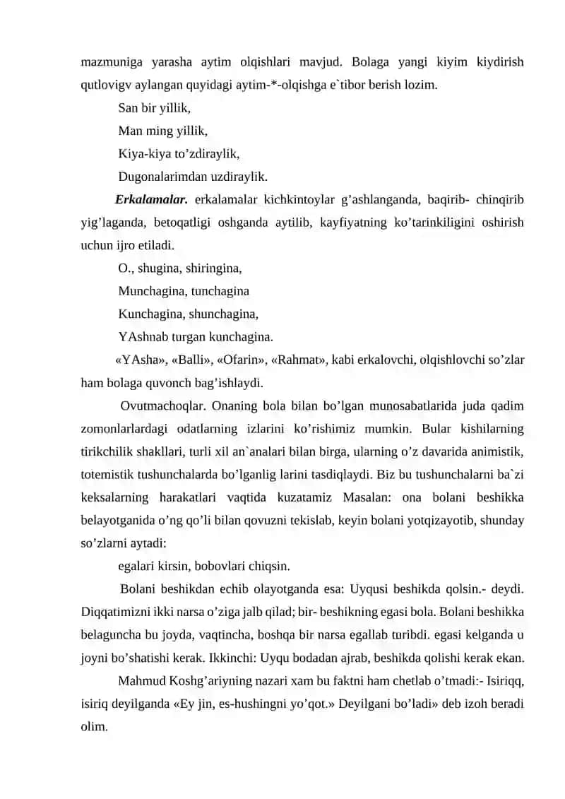 Bolalar Folklorida Qo'shiqlarning Xususiyatlari 4