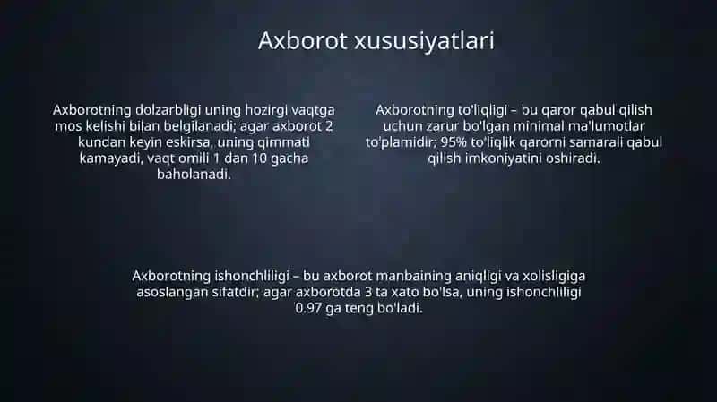 Axborot tushunchasi va turlari 4