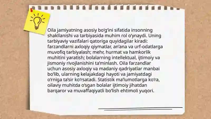 Oila va uning asosiy funktsiyalari 4