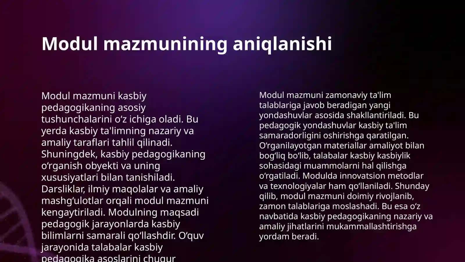 KASBIY PEDAGOGIKA MODULINING PRIDMETI 4