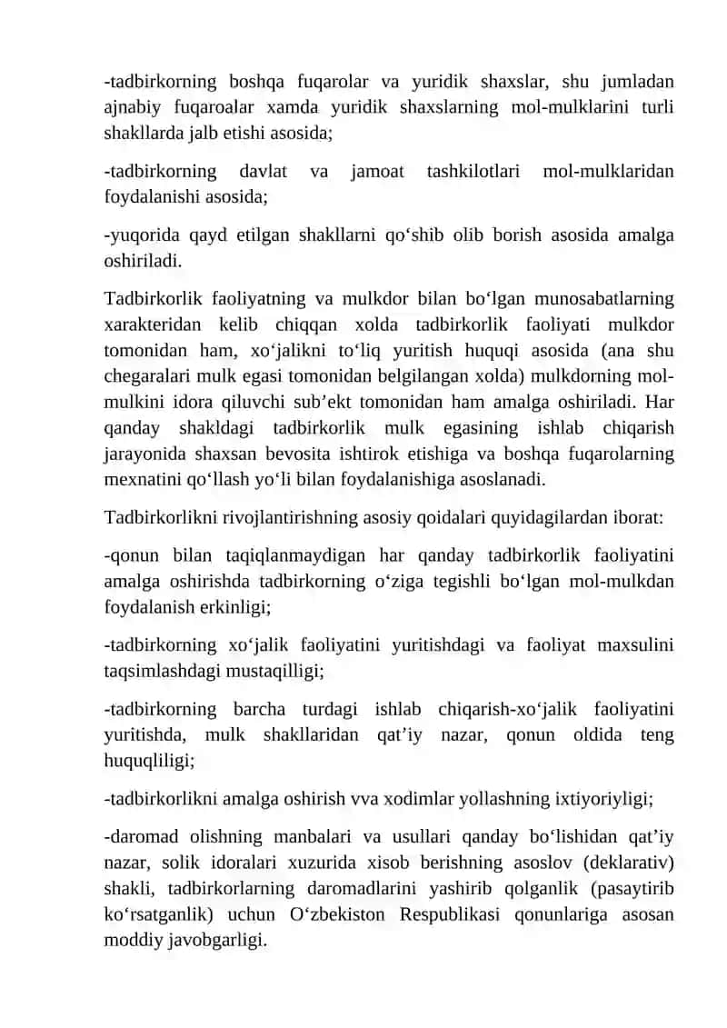 Biznesni tashkil etish tartibi 4