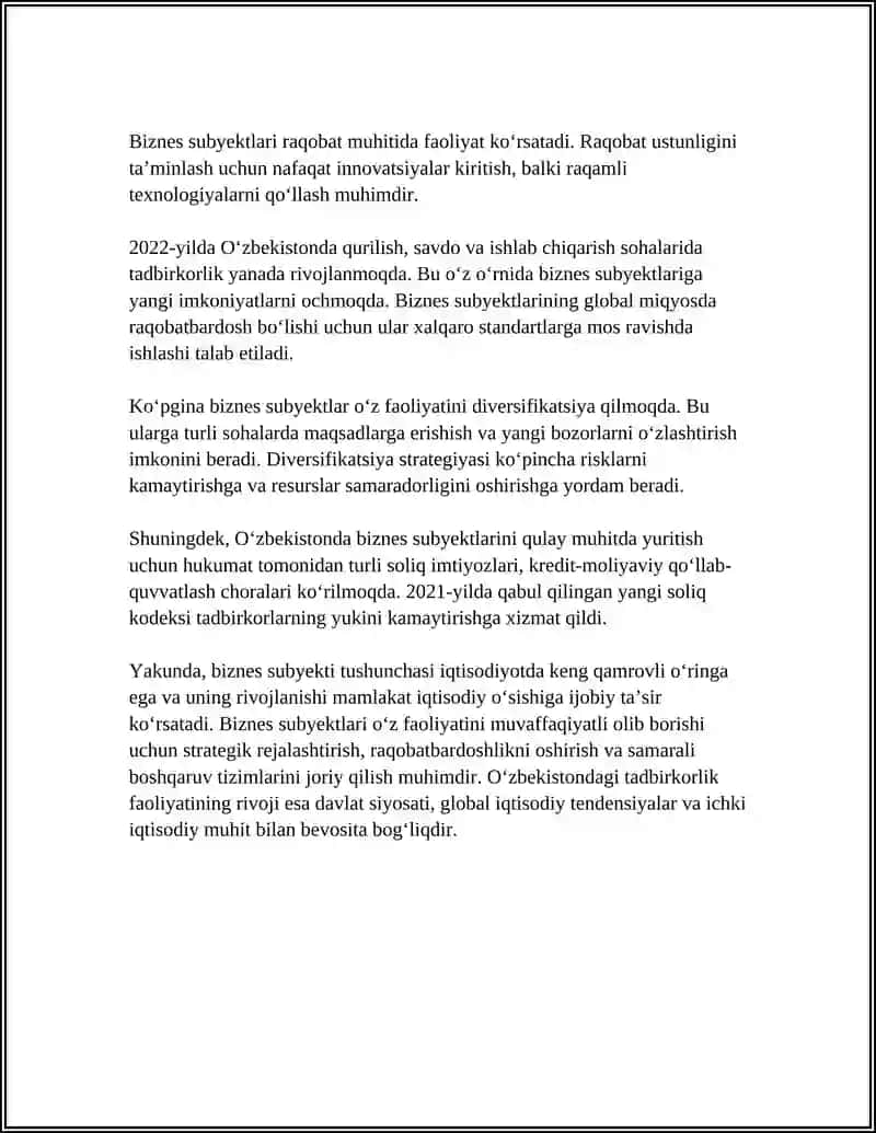 BIZNЕS SUBYЕKTI VА UNING STRUKTURАSI 4