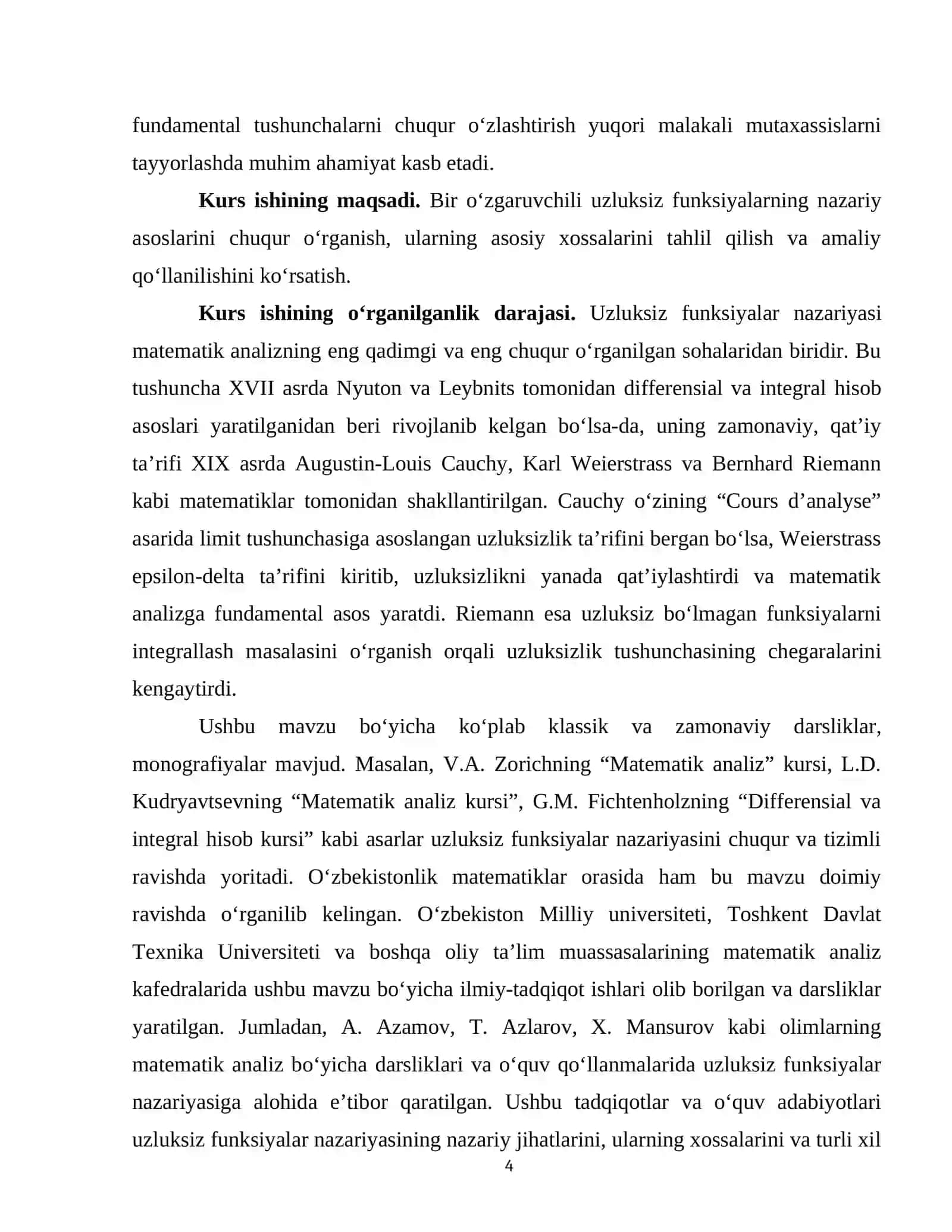 Uzluksiz funksiyalarning asosiy tushunchalari 4