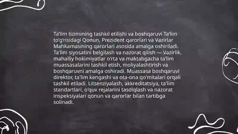 Ta’lim to‘g‘risida qonun vaqarorlari 4