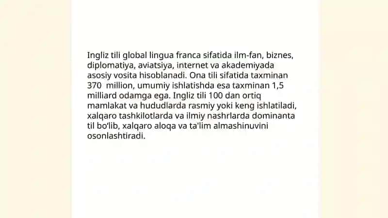 Millatlararo tillar 4