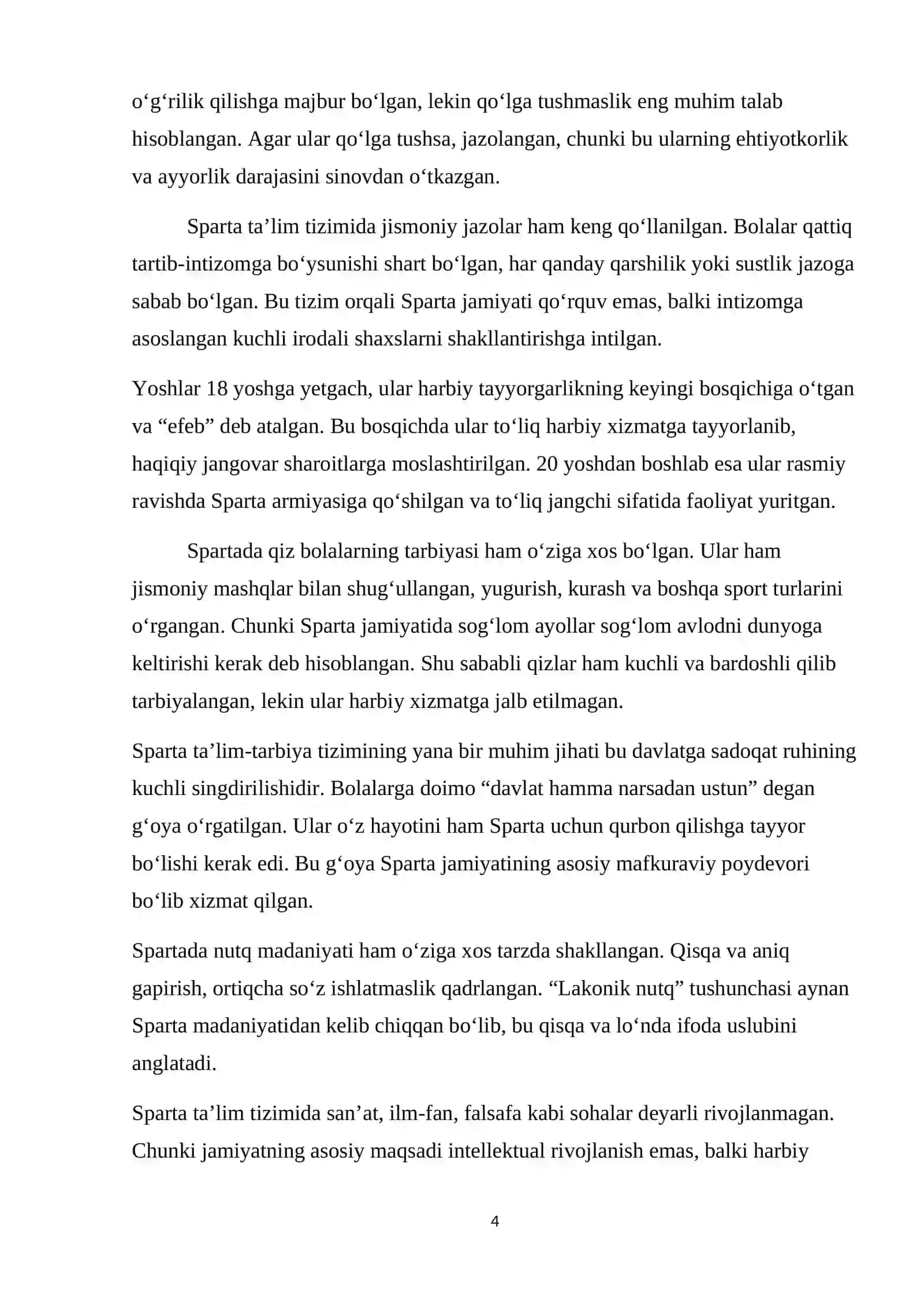 Qadimgi Sparta va Afina maktablarida ta’lim-tarbiya 4