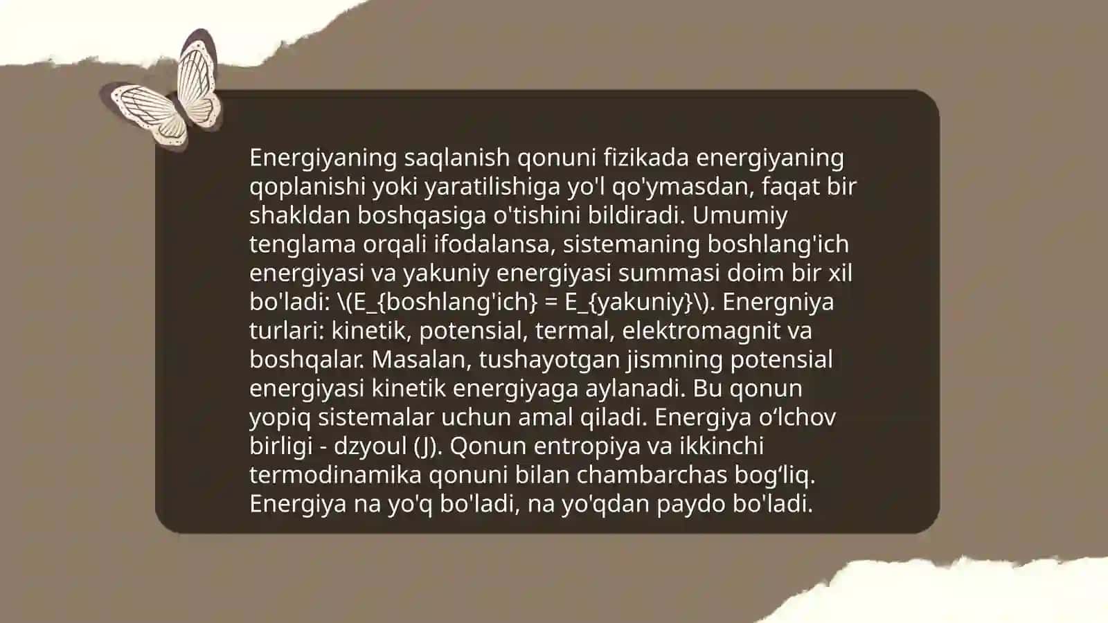 Termodinamika qonunlari 4
