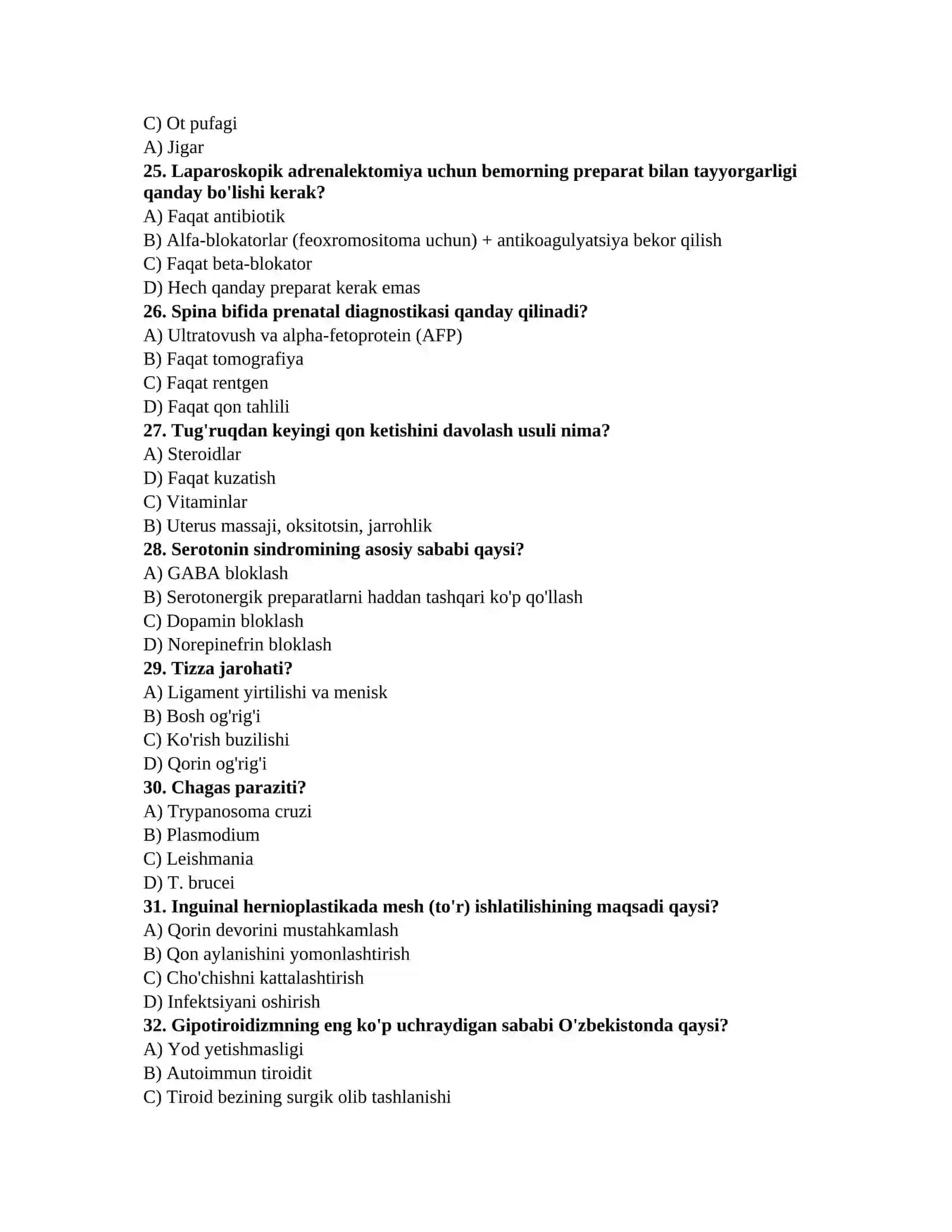Tibbiyot sinov testlari 4